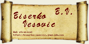 Biserko Vesović vizit kartica